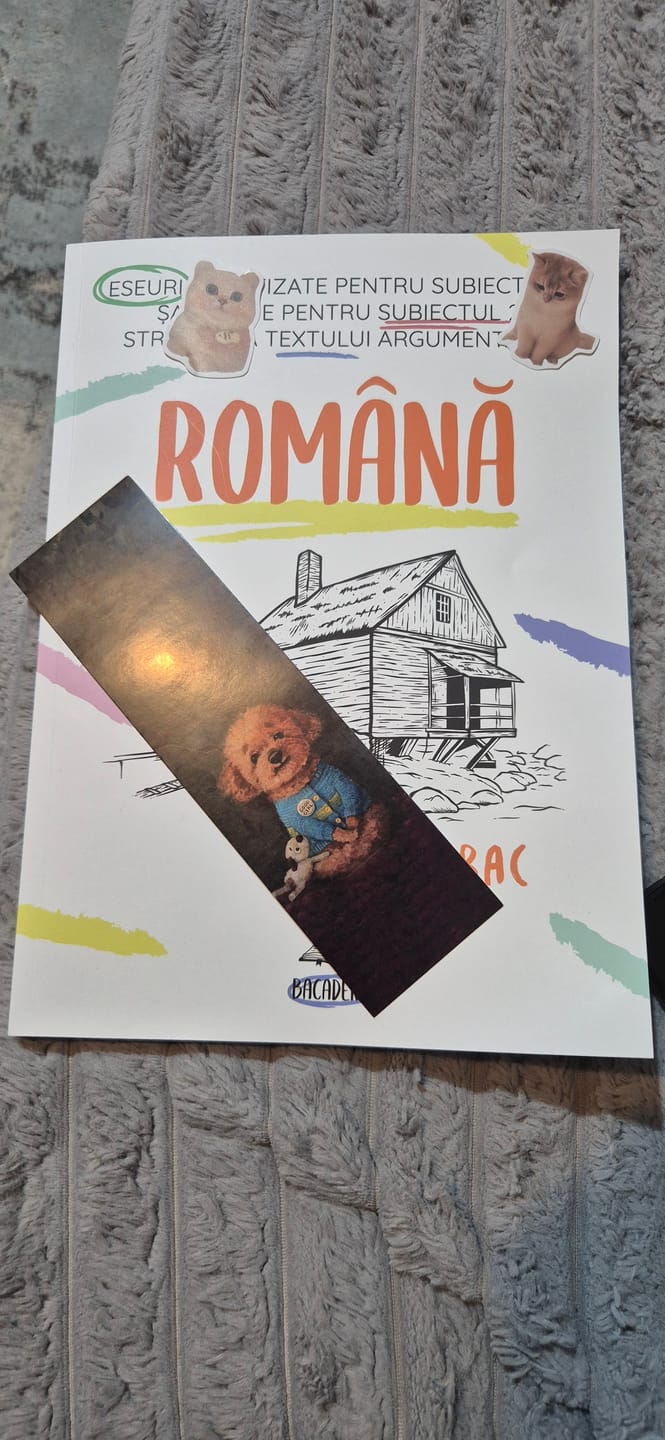 Customer photo review of Carte Română Bacalaureat Bacademia (temă și viziune, caracterizare, relație) - Ediția II