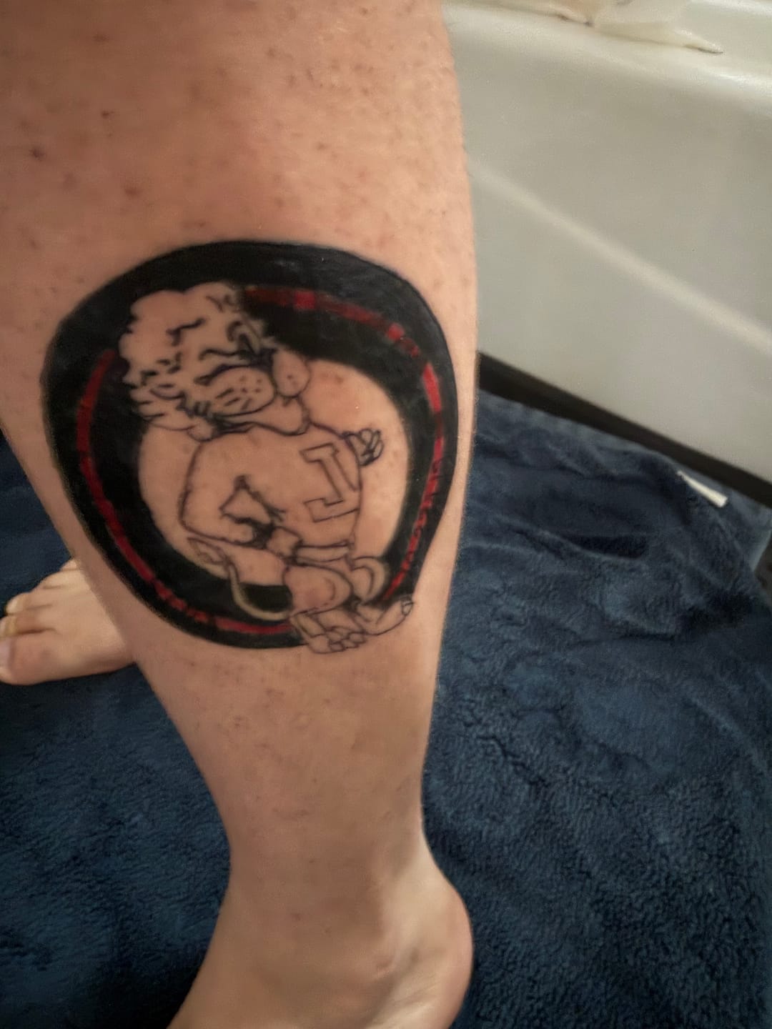 Customer photo review of Painless Tattoo Numbing Spray