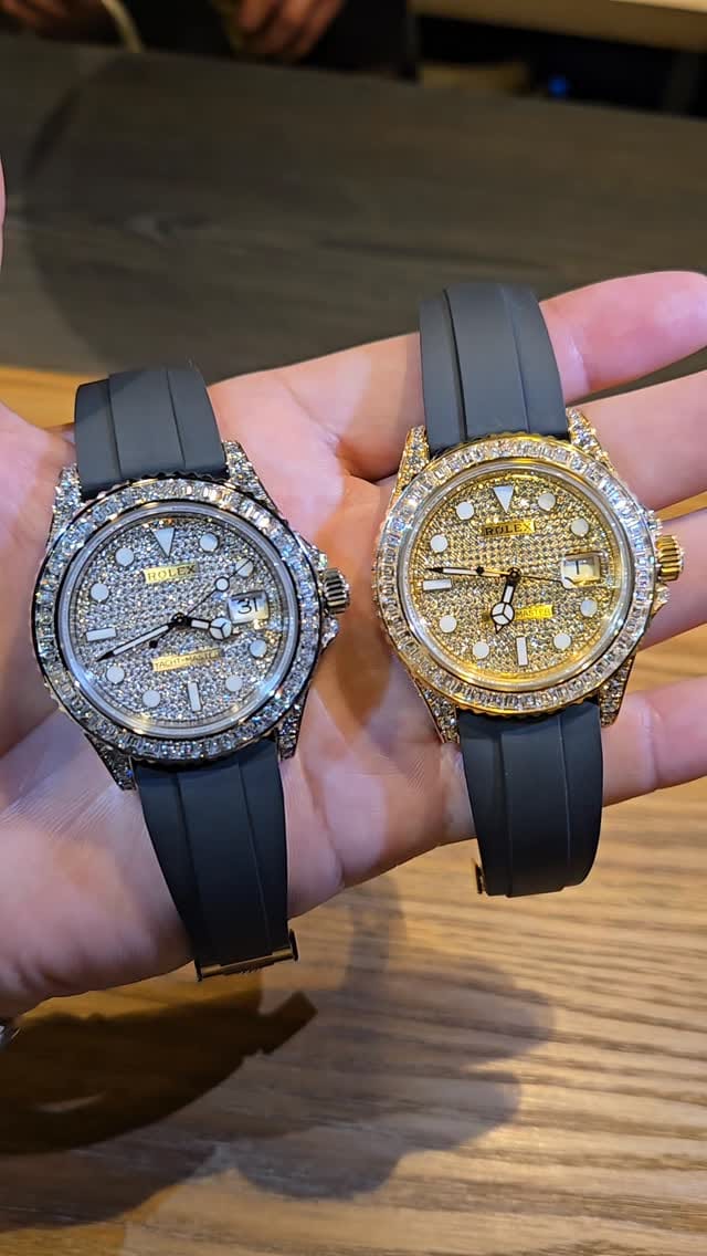 Customer photo review of Yacht-Master 226668TBR, 18K Yellow Gold, Pave Index Dial, Oysterflex Bracelet, 42 mm