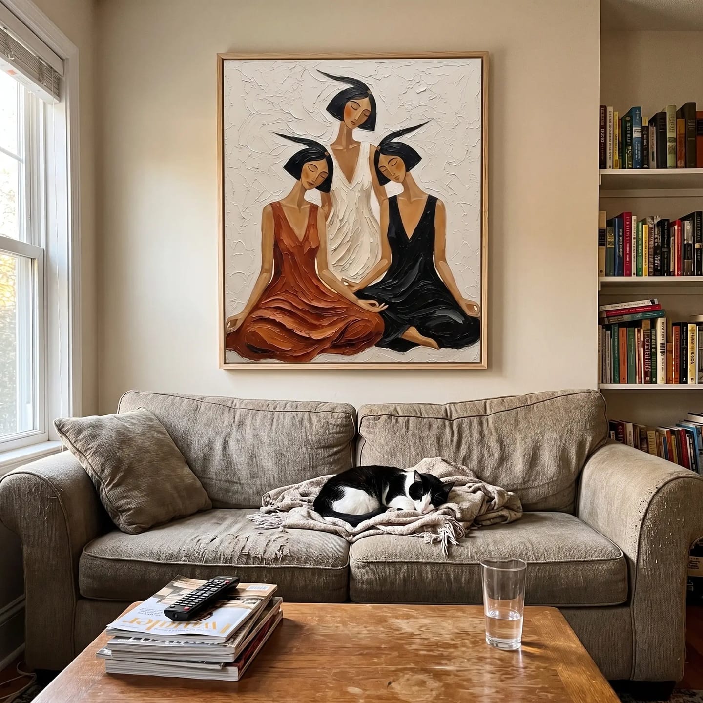 Customer photo review of Portrait Art Three Companions in Quiet Repose #PR413