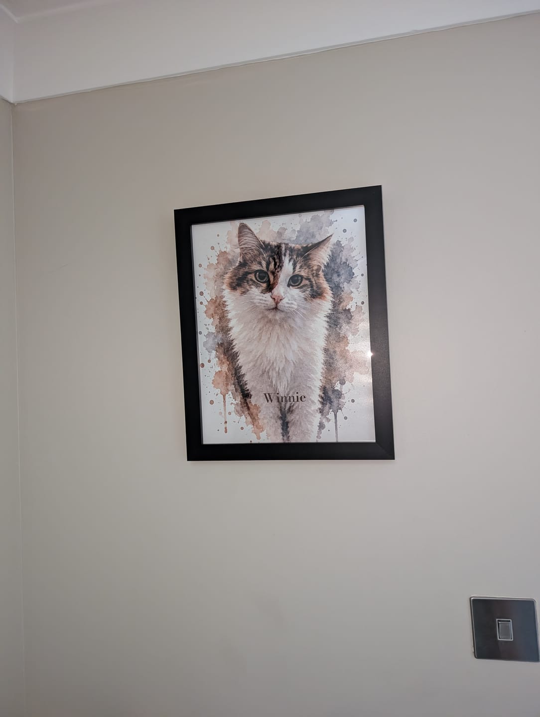 Customer photo review of Personalised Poster - Watercolour Realistic Portrait