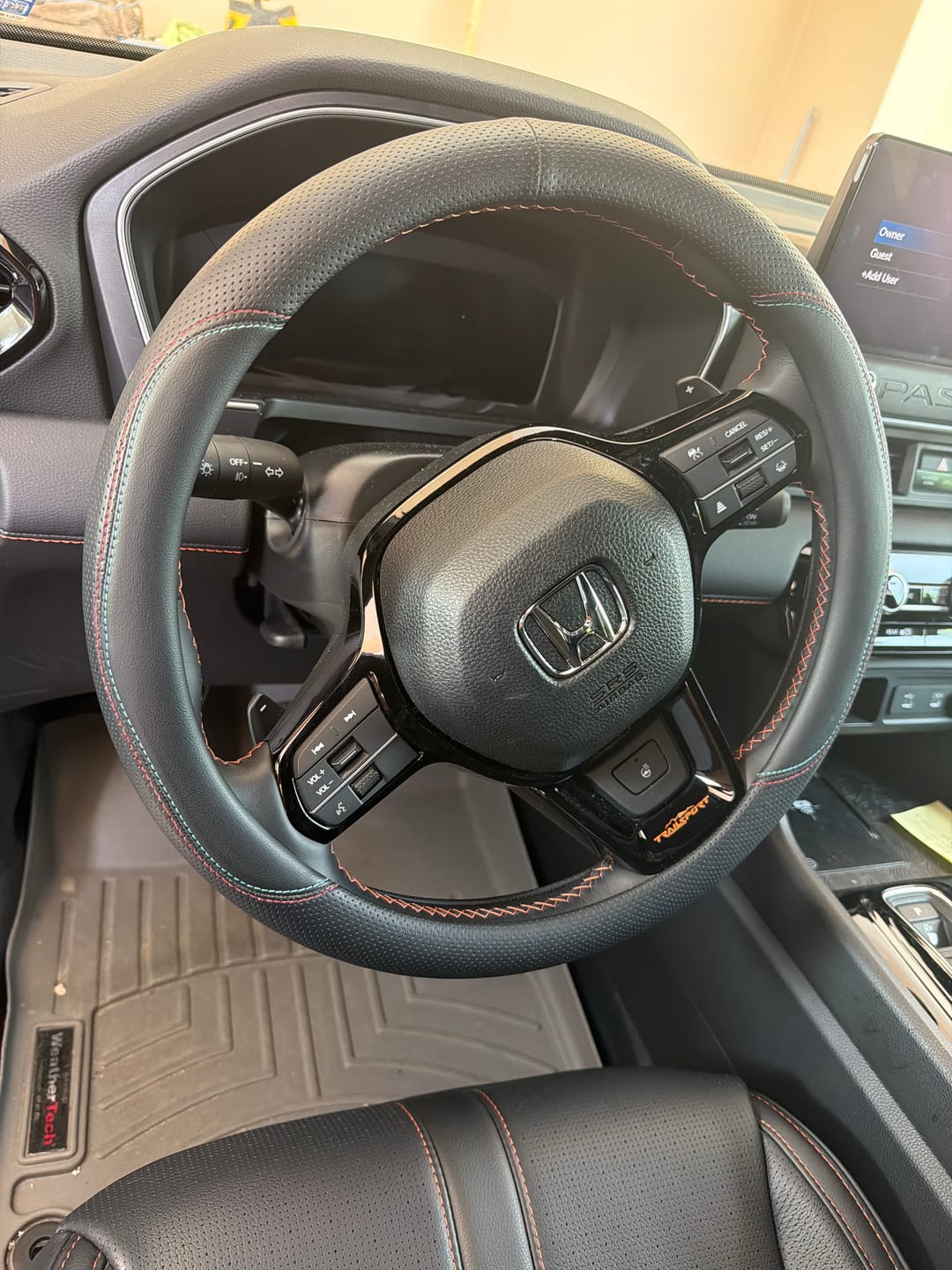 Customer photo review of Car Steering Wheel Cover 2026 Update Version, Custom For Your Cars, Premium Leather Car Steering Wheel Cover with Logo, Car Accessories HA18991