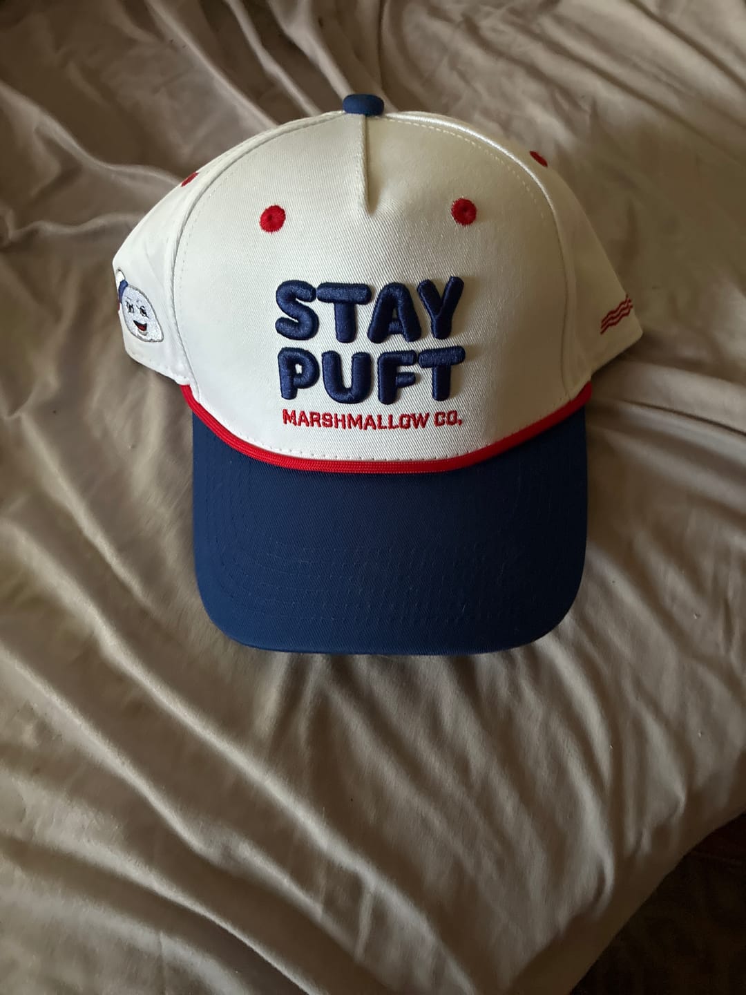 Customer photo review of Ghostbusters "Stay Puft Marshmallow Co." – 5-Panel Hat