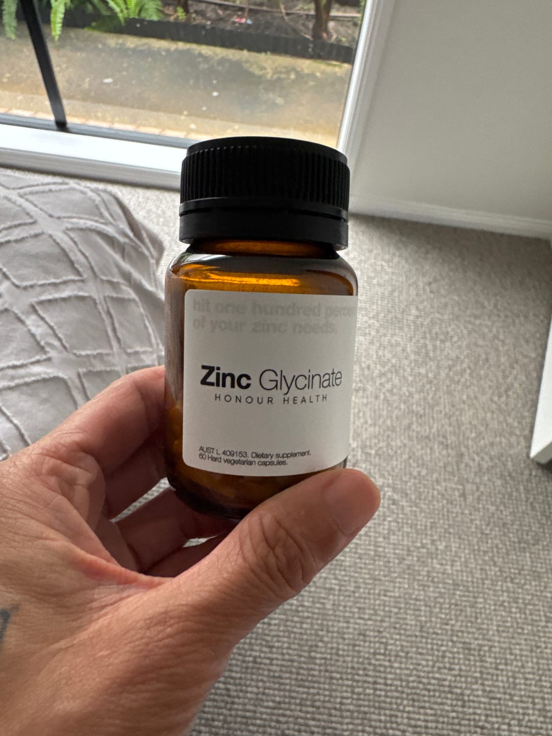 Customer photo review of Zinc Glycinate - 60 Capsules