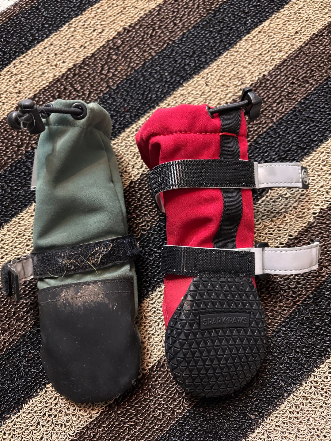Customer photo review of Dog Rainboots, Waterproof Dog Shoes