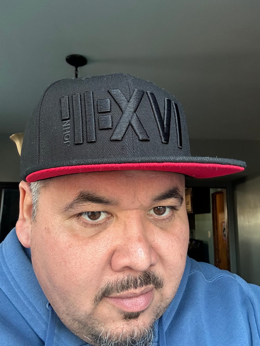 Customer photo review of JOHN 3:16 SALVATION RED BOTTOM BLACK SNAPBACK