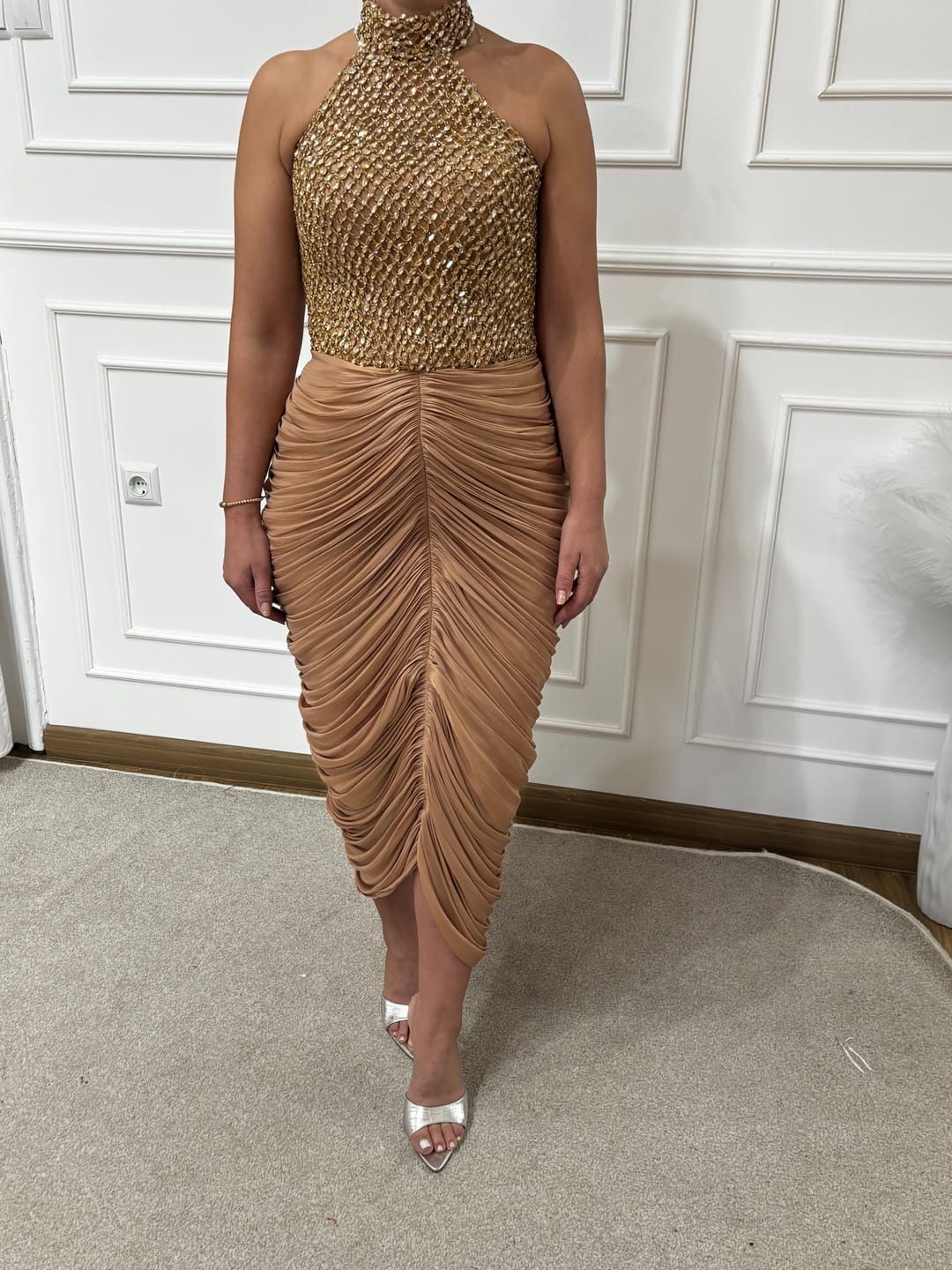 Customer photo review of Voal Peliculizat Creponat Bronz