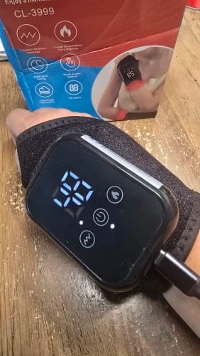Customer photo review of Heated Wrist Wrap with Vibration Massage