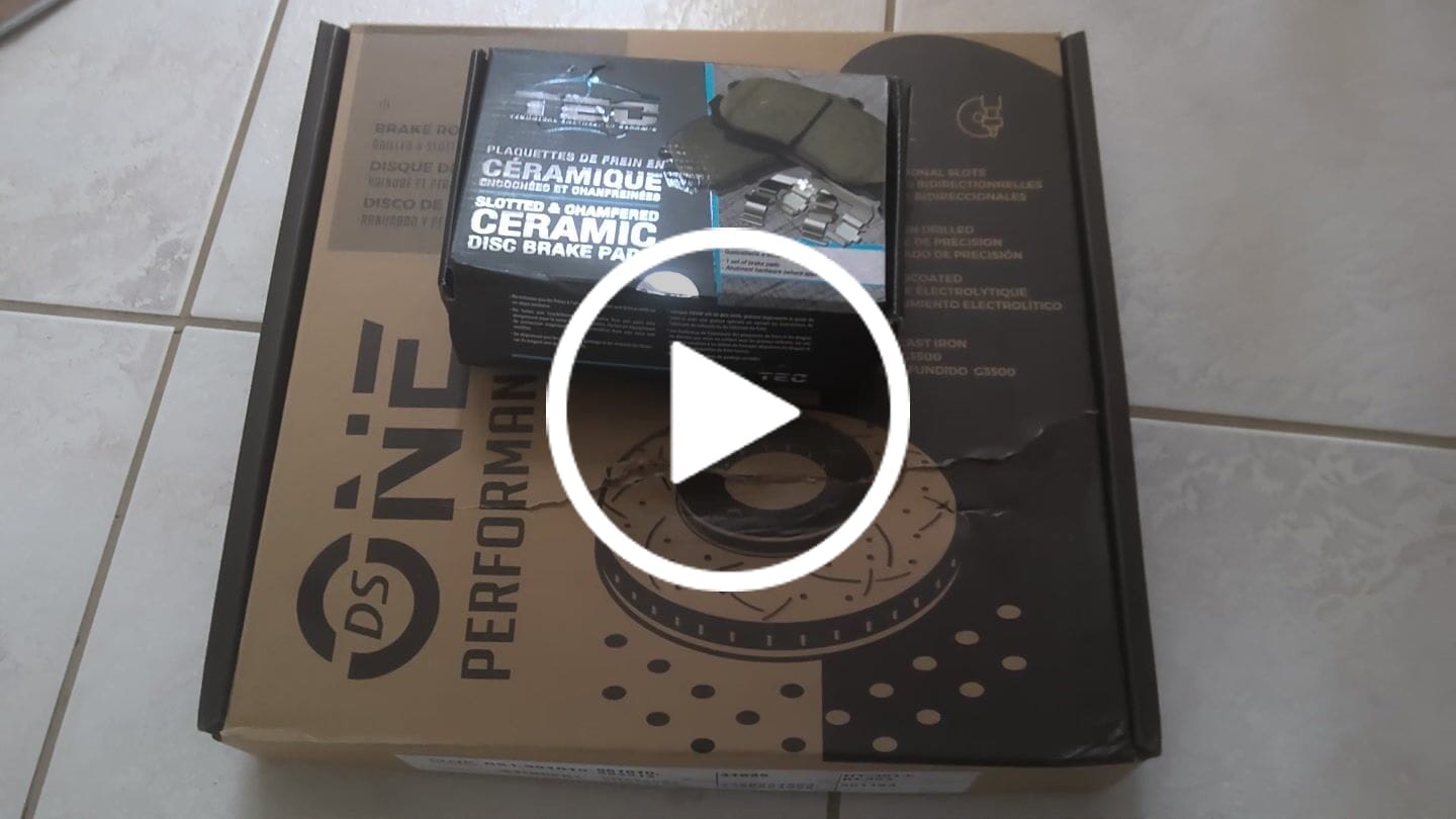 Customer video review of Front Coated Drilled Slotted Disc Brake Rotors And Ceramic Pads Kit For Hyundai Santa Fe Sport Kia Sorento KDT-100160