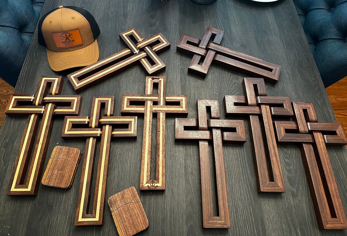 Customer photo review of Premium Custom Leather Patch Hats (Wholesale)