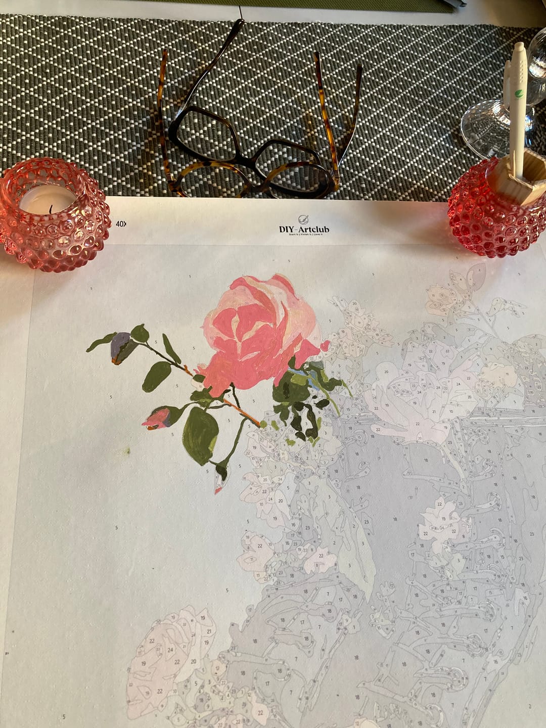 Customer photo review of Wildflowers in Boots | Paint by Number