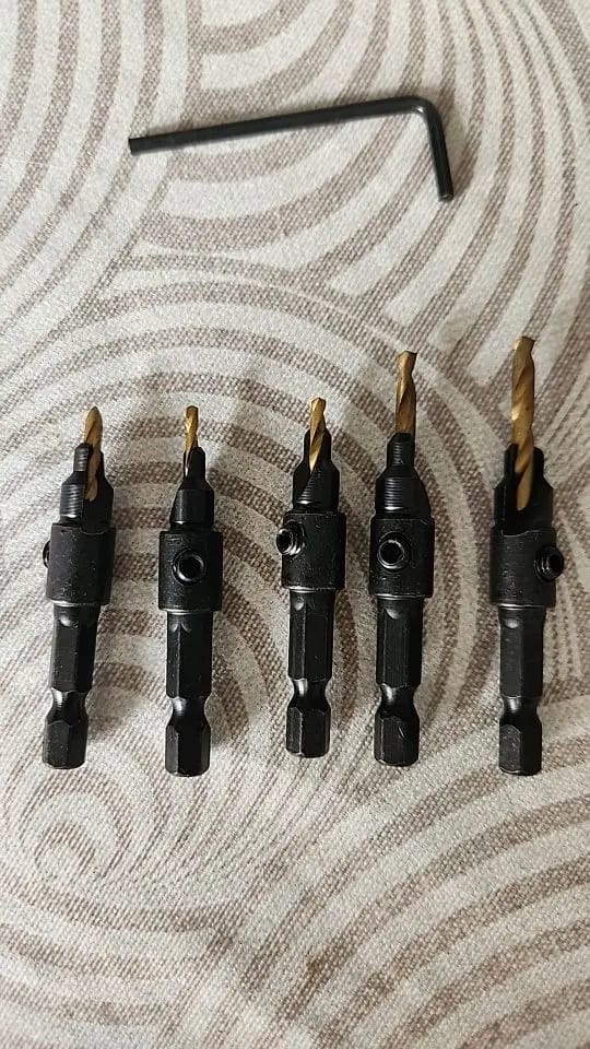 Customer photo review of Countersink Drill Bit Set for #5–#12 Screws, 5-Piece