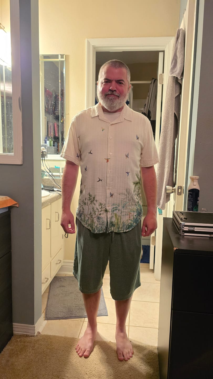 Customer photo review of Hummingbird Bliss – Bamboo Short Sleeve Shirt