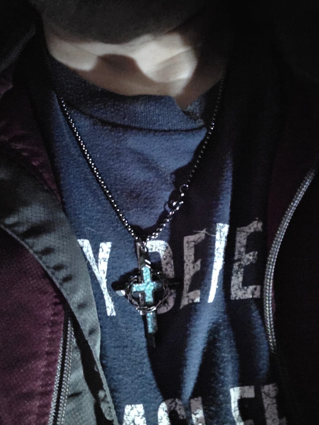 Customer photo review of FREE Today: Thorn-Wrapped Inlaid Cross Pendant Necklace: A Symbol of Christ’s Sacrificial Love