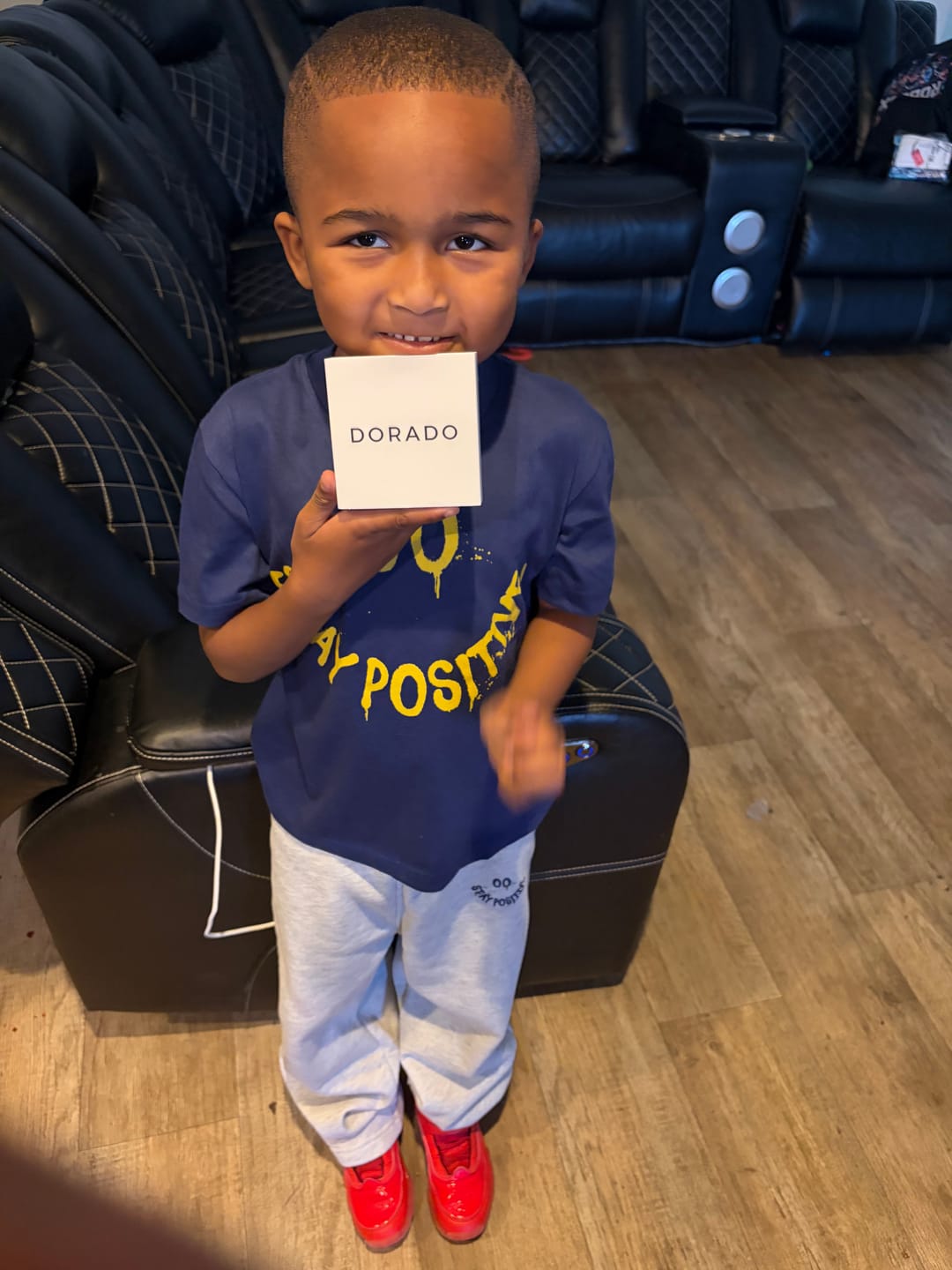 Customer photo review of Kids Custom Name Necklace w/ Cuban Chain