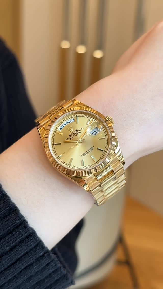 Customer photo review of Day-Date 40mm Yellow Gold Champagne Roman Dial m228238-0006