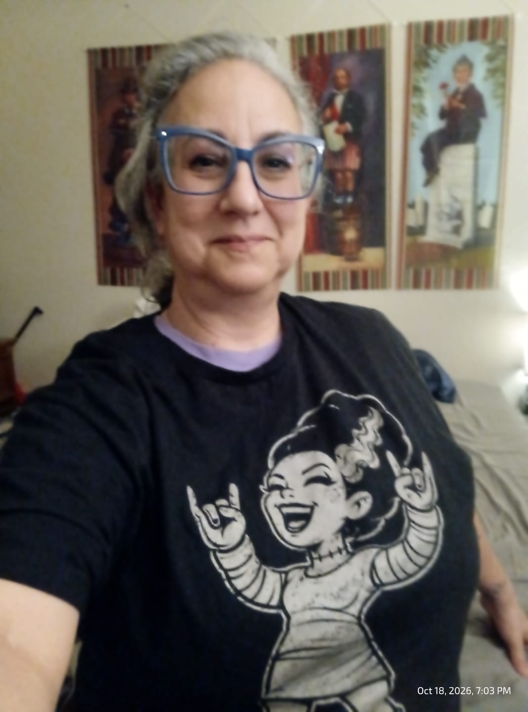 Customer photo review of La Liz Old School Rocker T-Shirt