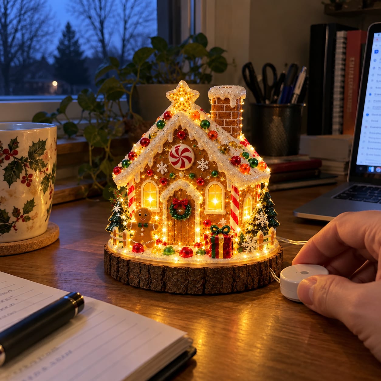Customer photo review of Resin Christmas Tree Night Light DIY Kit, 2026 New Holiday Craft Gift, Glowing Christmas Tree with Mold, Lights and Charms