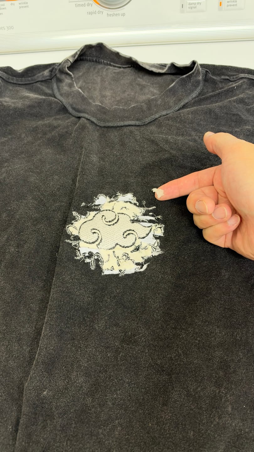 Customer photo review of CROWS WASH TEE