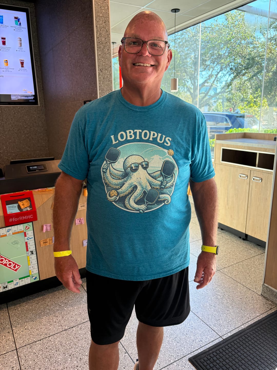 Customer photo review of Lobtopus Pickleball T-Shirt