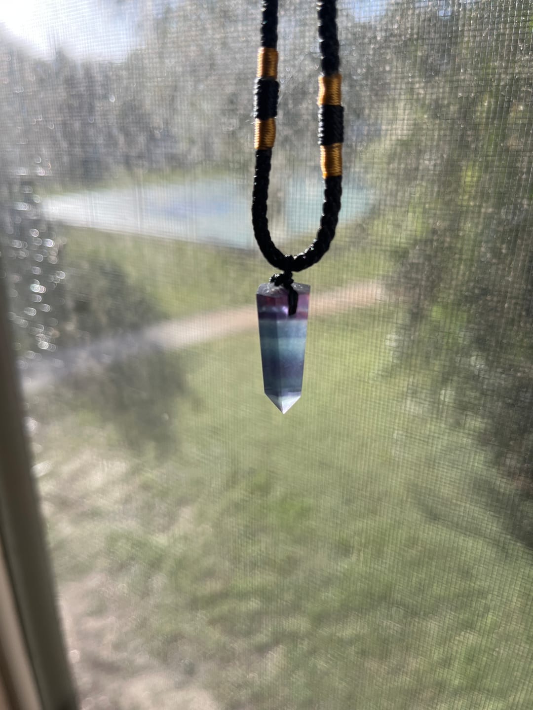 Customer photo review of Natural Fluorite Necklace