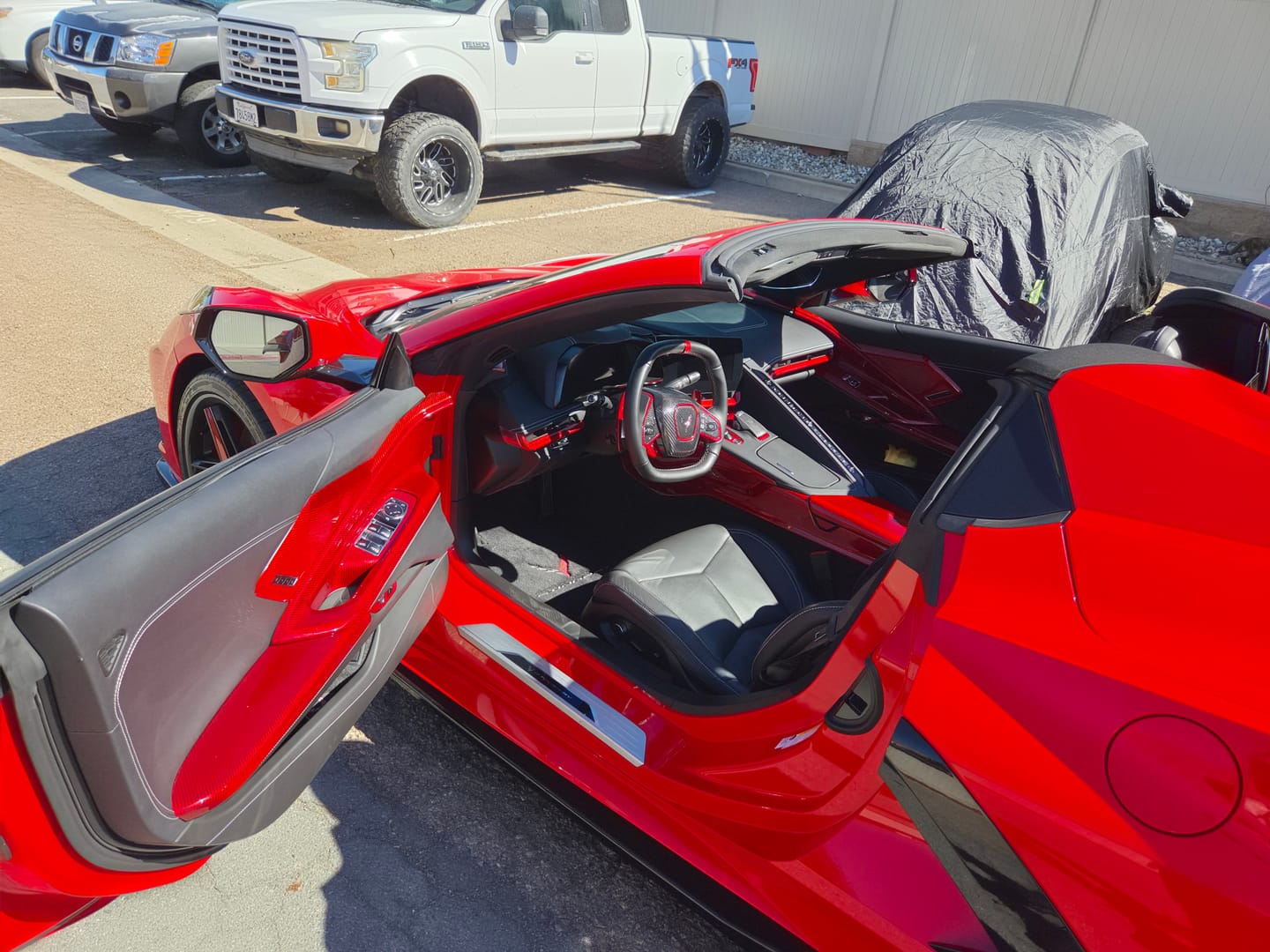 Customer photo review of C8 Corvette Real Carbon Fiber Door Panel Armrest Covers | Interior Overlay (2020–2027)
