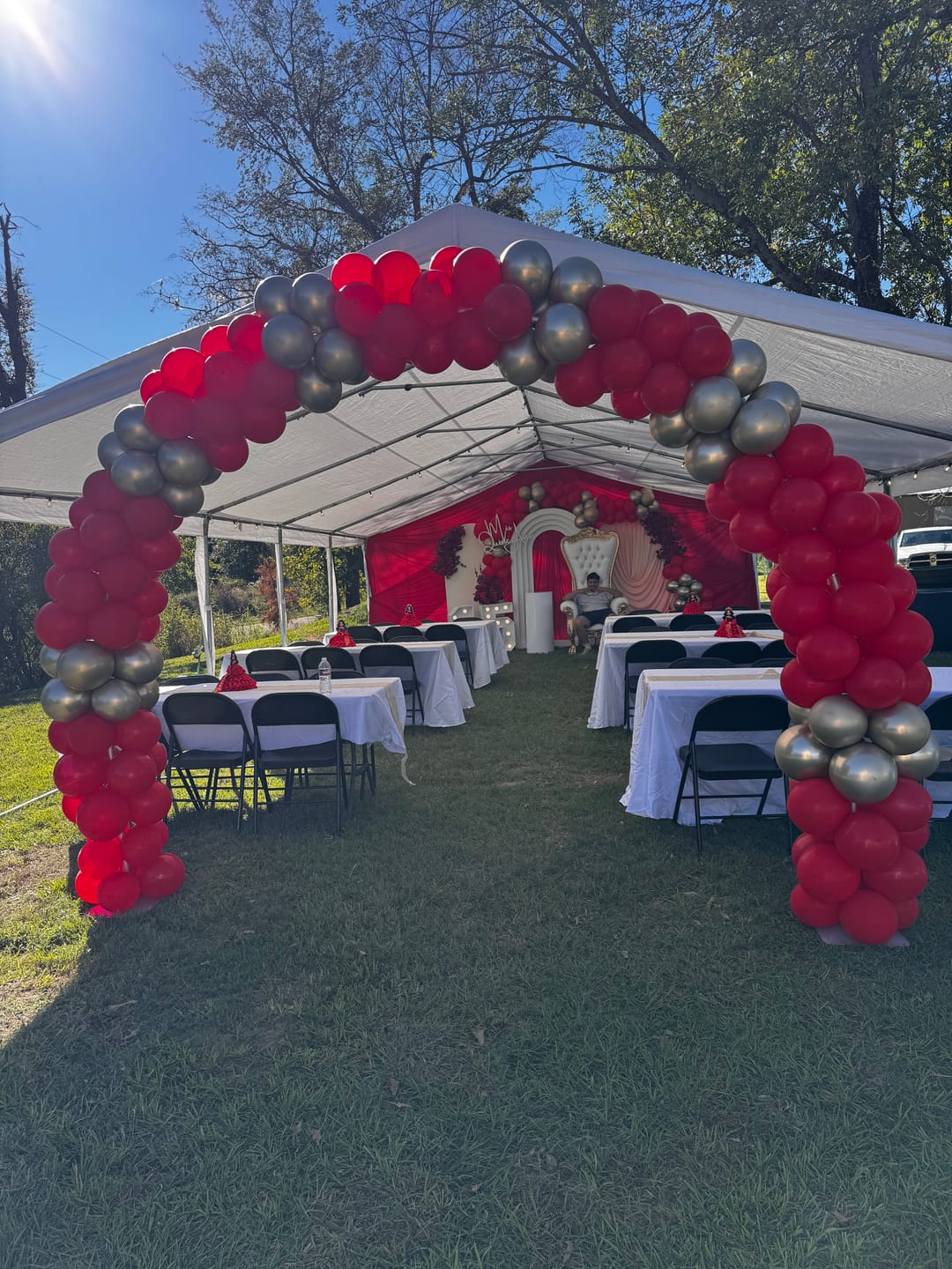 Customer photo review of 10x8ft Aluminum Alloy Tube Arch Balloon Flower Stand For Wedding Birthday Baby Shower