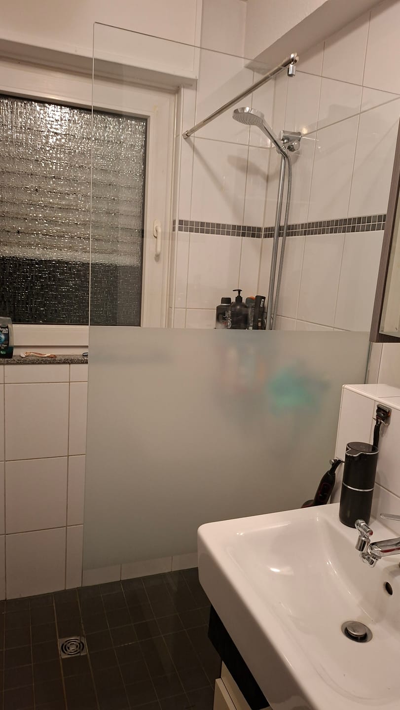 Customer photo review of Duschwand Walk-In ESG, Teilsatiniert