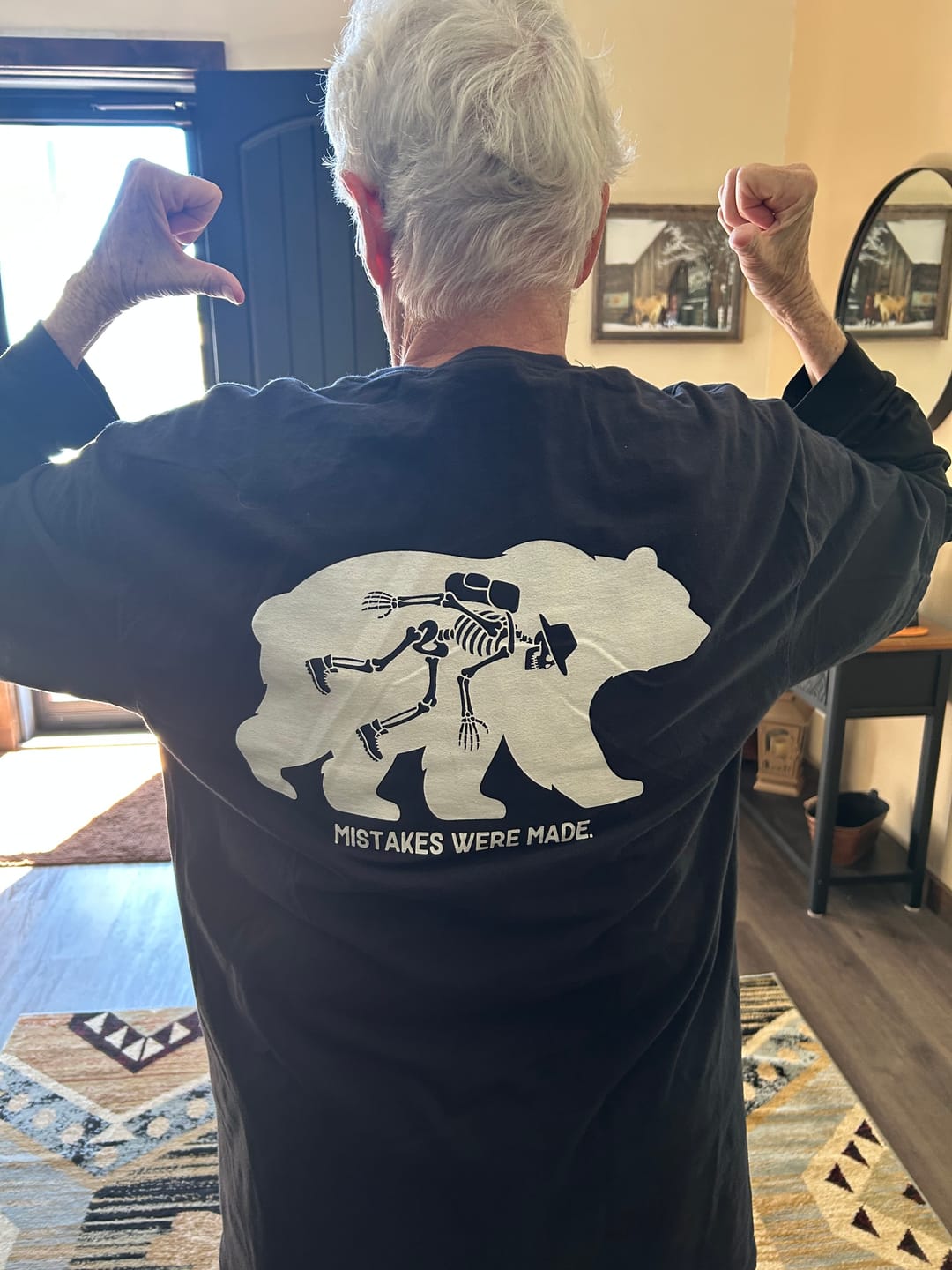Customer photo review of Mistakes Were Made. BACK PRINT - Premium Vintage Tee