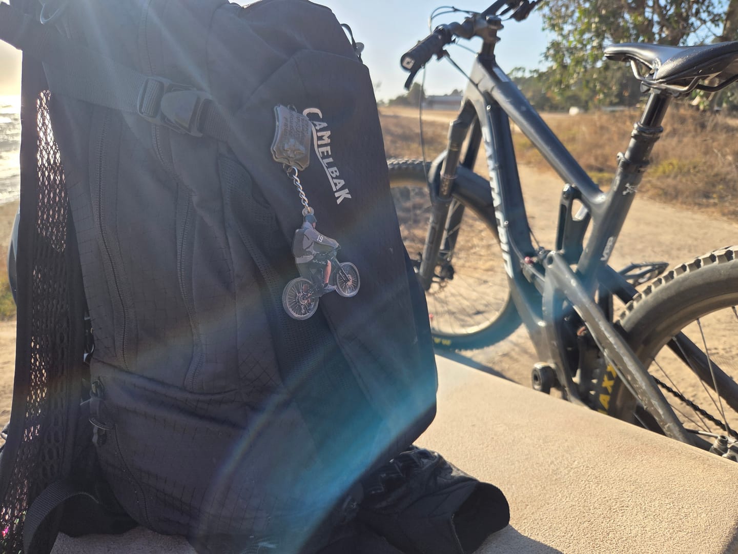 Customer photo review of Personalized Mountain Biking Keychain, Custom Name Acrylic Flat Keychain For Biker