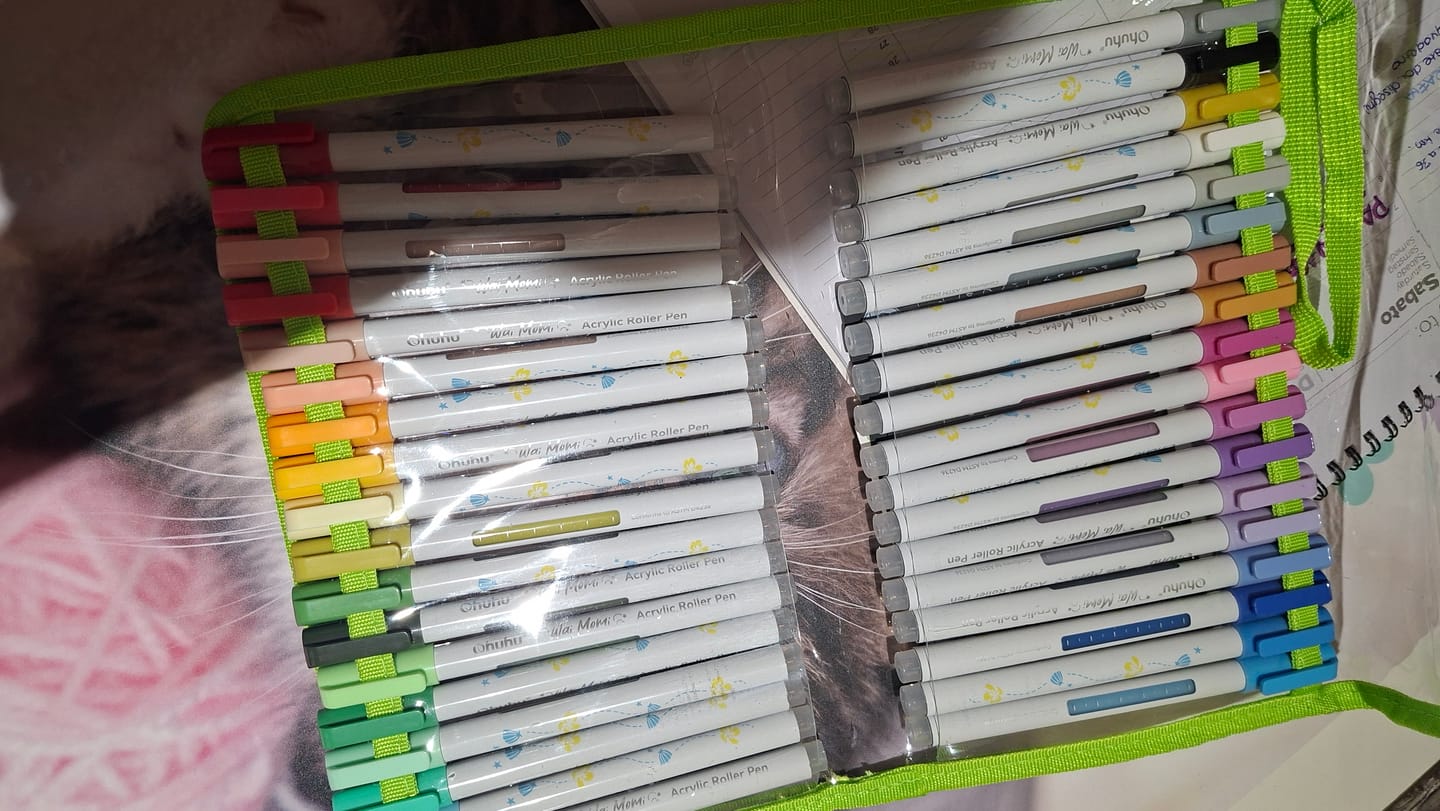 Customer photo review of Ohuhu Wai Momi Acrylic Gel Pens