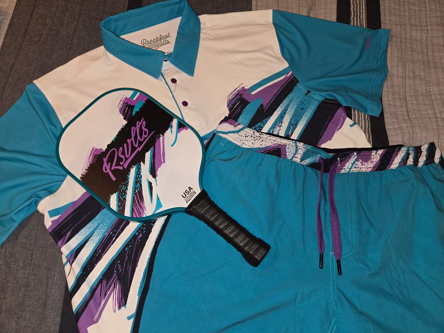 Customer photo review of Baseline Hero / Kitchen Chaos – Pickleball Paddle Set