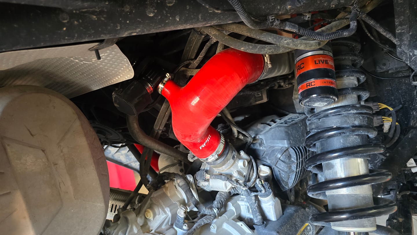 Customer photo review of RPM Can-Am Maverick R Silicone Charge Tube Kit 2024+