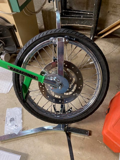 Customer photo review of Rabaconda Street Bike Tire Changer