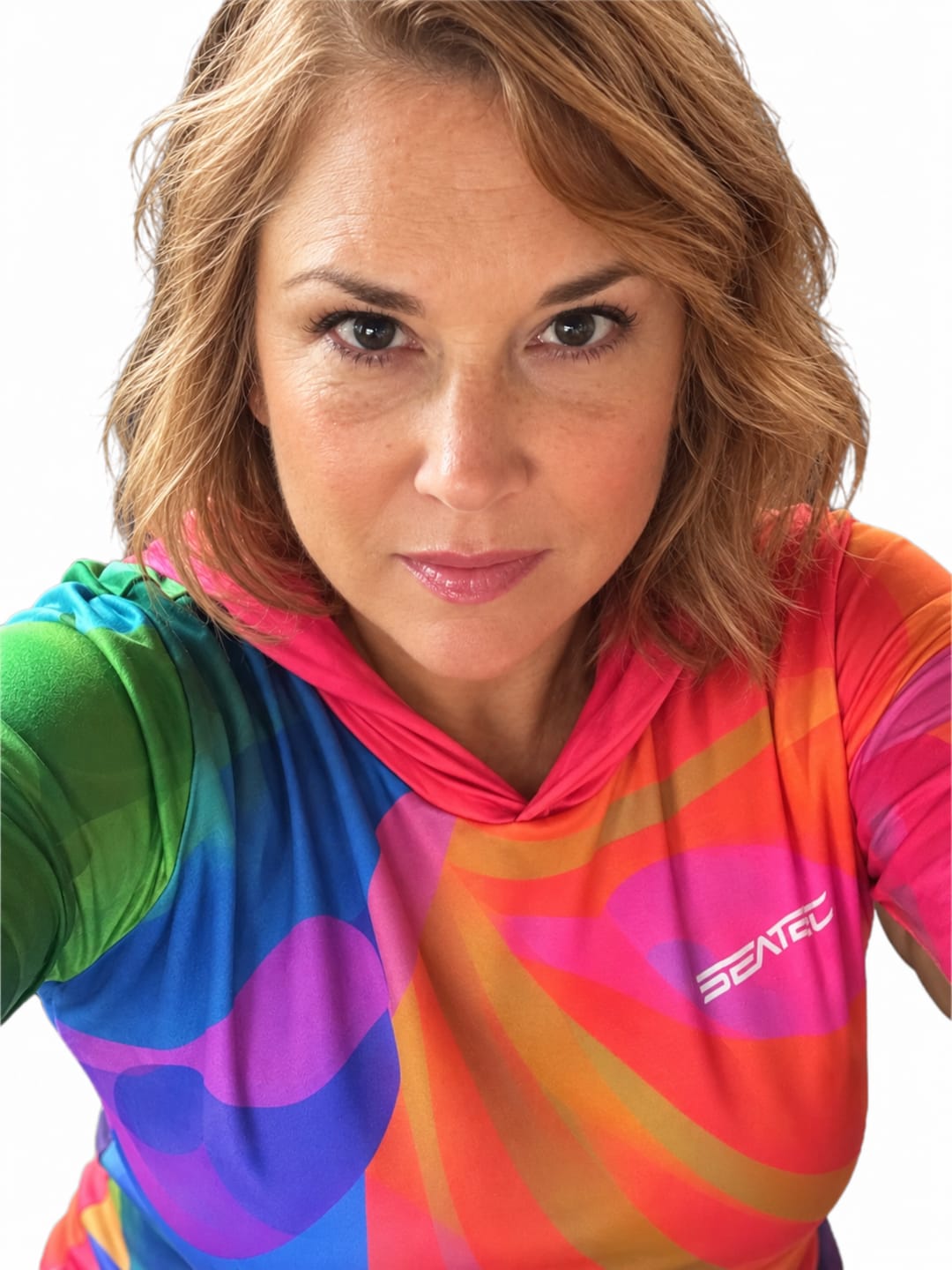 Customer photo review of Bird of Paradise Sport Tec Hooded Long Sleeve – Women's