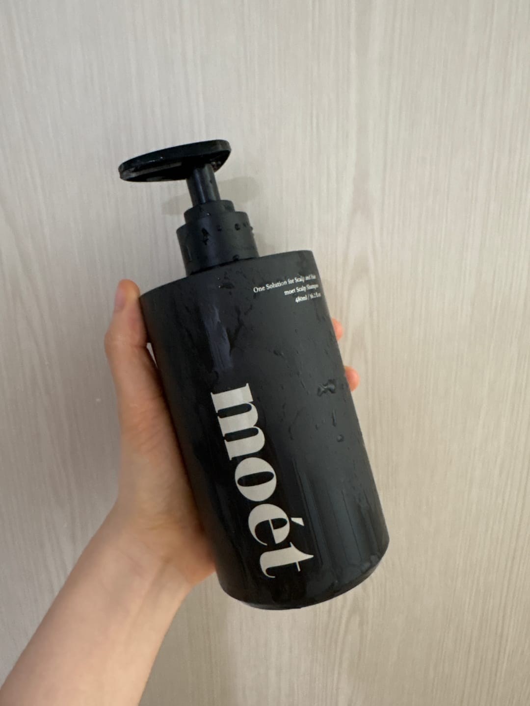 Customer photo review of moét Scalp Shampoo — Sulfate-Free Scalp Care 480ml