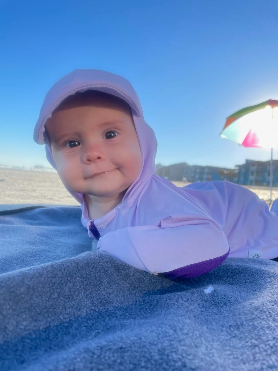 Customer photo review of Baby and Toddler UPF 50+ Sun Protective Onesie