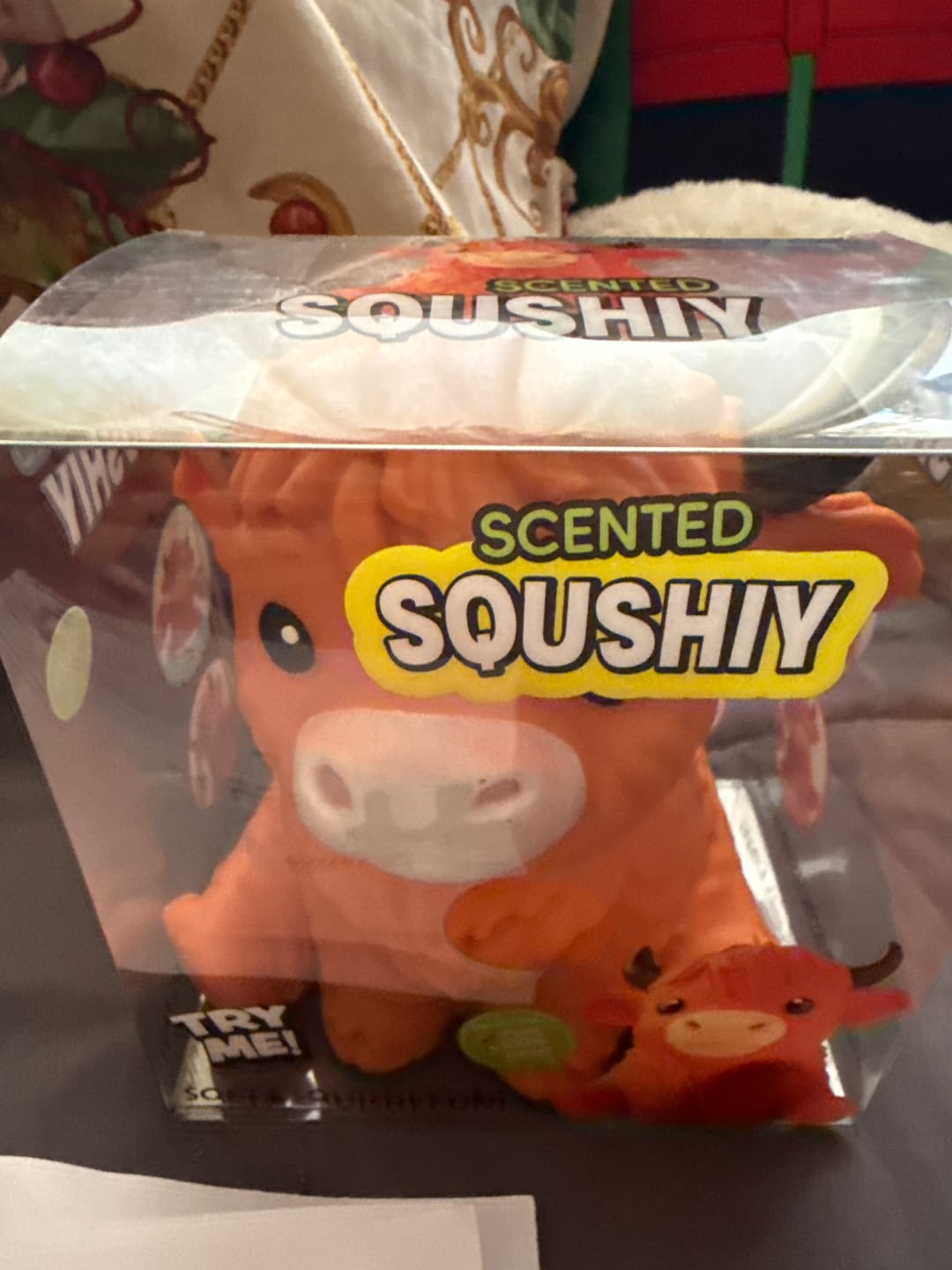 Customer photo review of Giant Durable Squishy Highland Cow