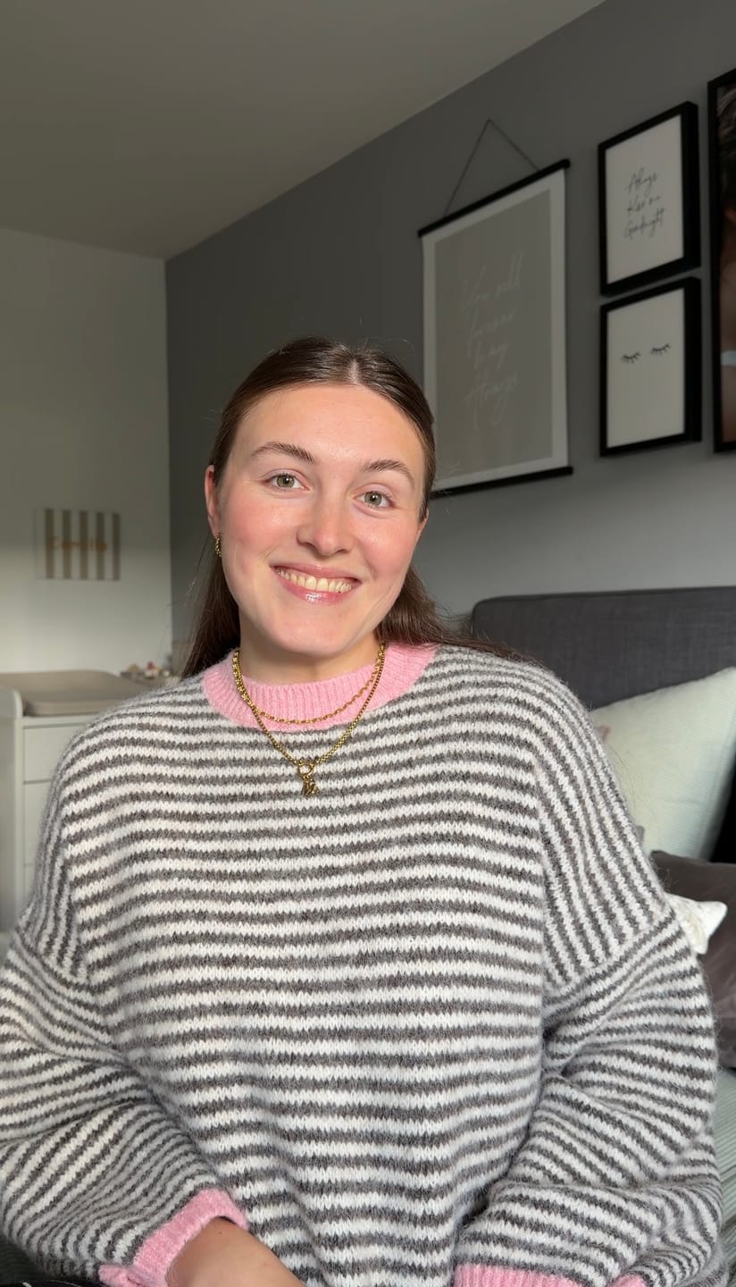 Customer photo review of Soft Glow Stripe Jumper