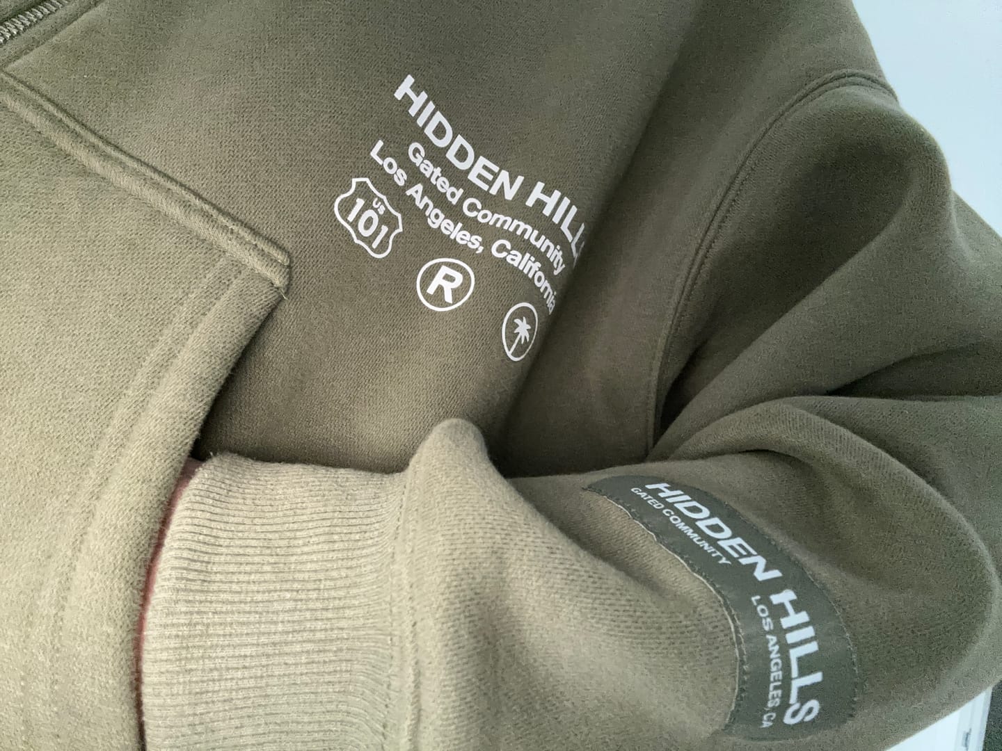 Customer photo review of LABEL ZIP HOODIE SAGE