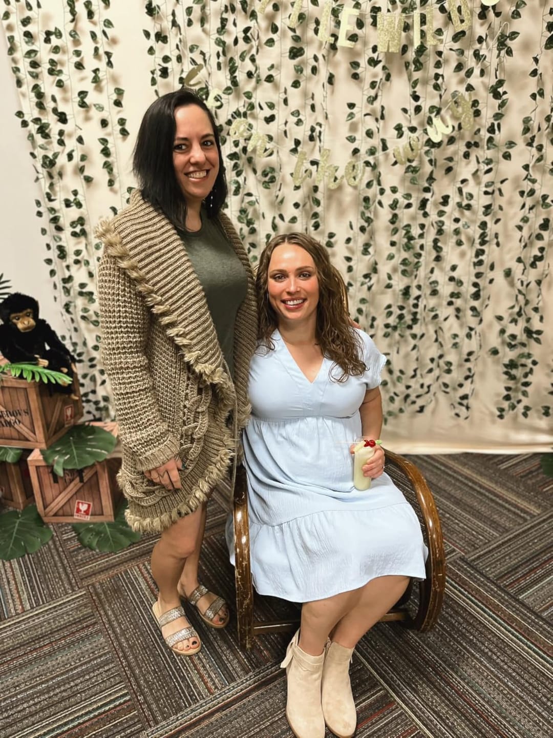 Customer photo review of Coutgo Womens Bow Chelsea Ankle Boots with Chunky Heel