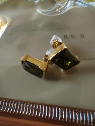 Customer photo review of Brilliance Square Studs