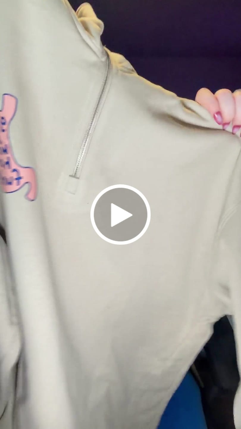 Customer video review of Girls Just Wanna Have Fundus Quarter-Zip Sweatshirt