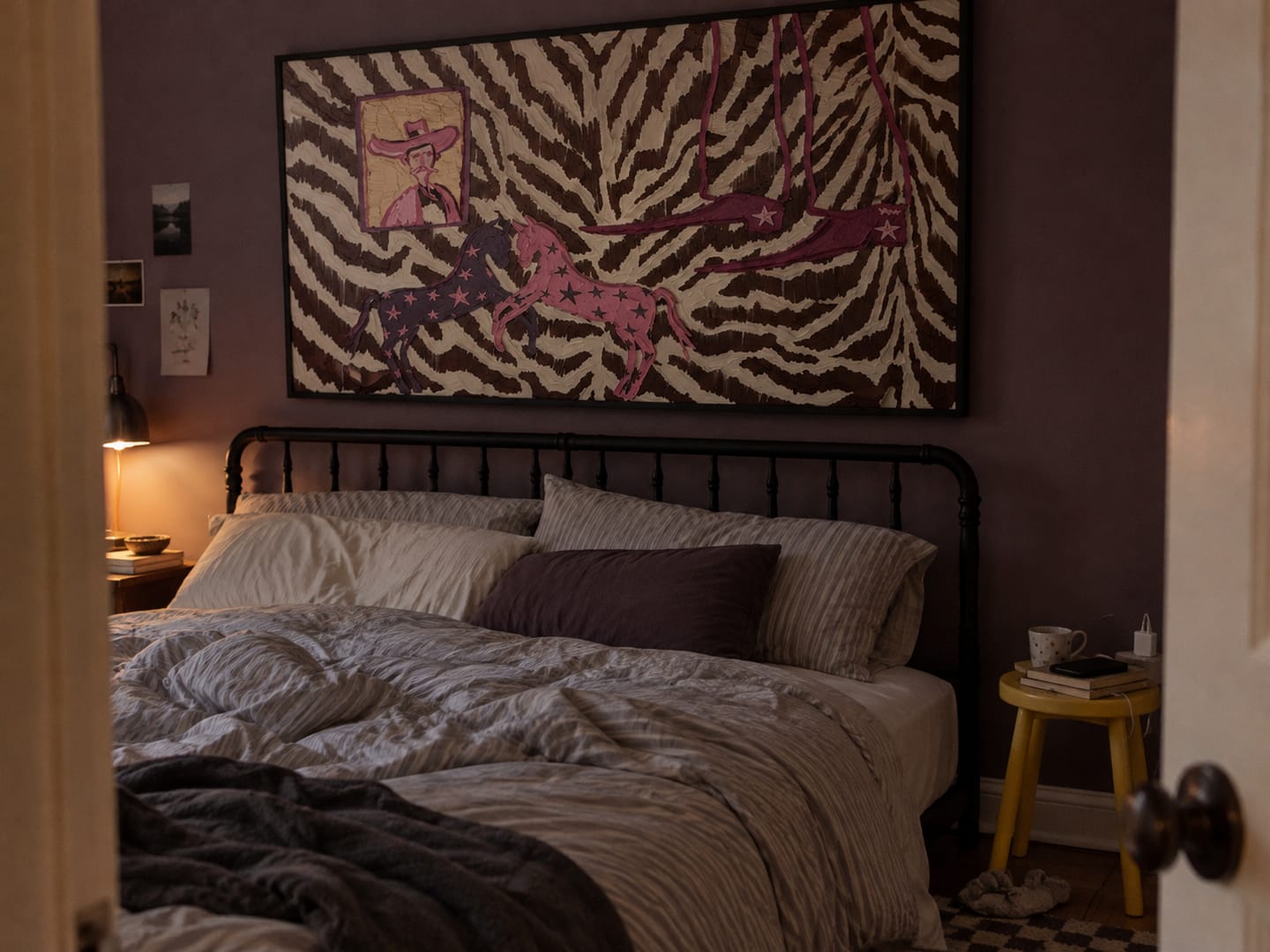 Customer photo review of Pink Horse Wall Art | Zebra Range