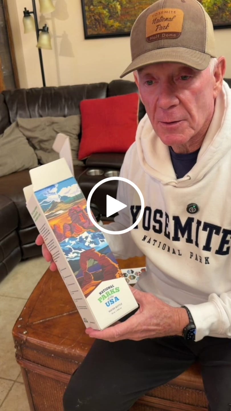 Customer video review of Lets Wander™ National Parks Water Bottle + Stickers