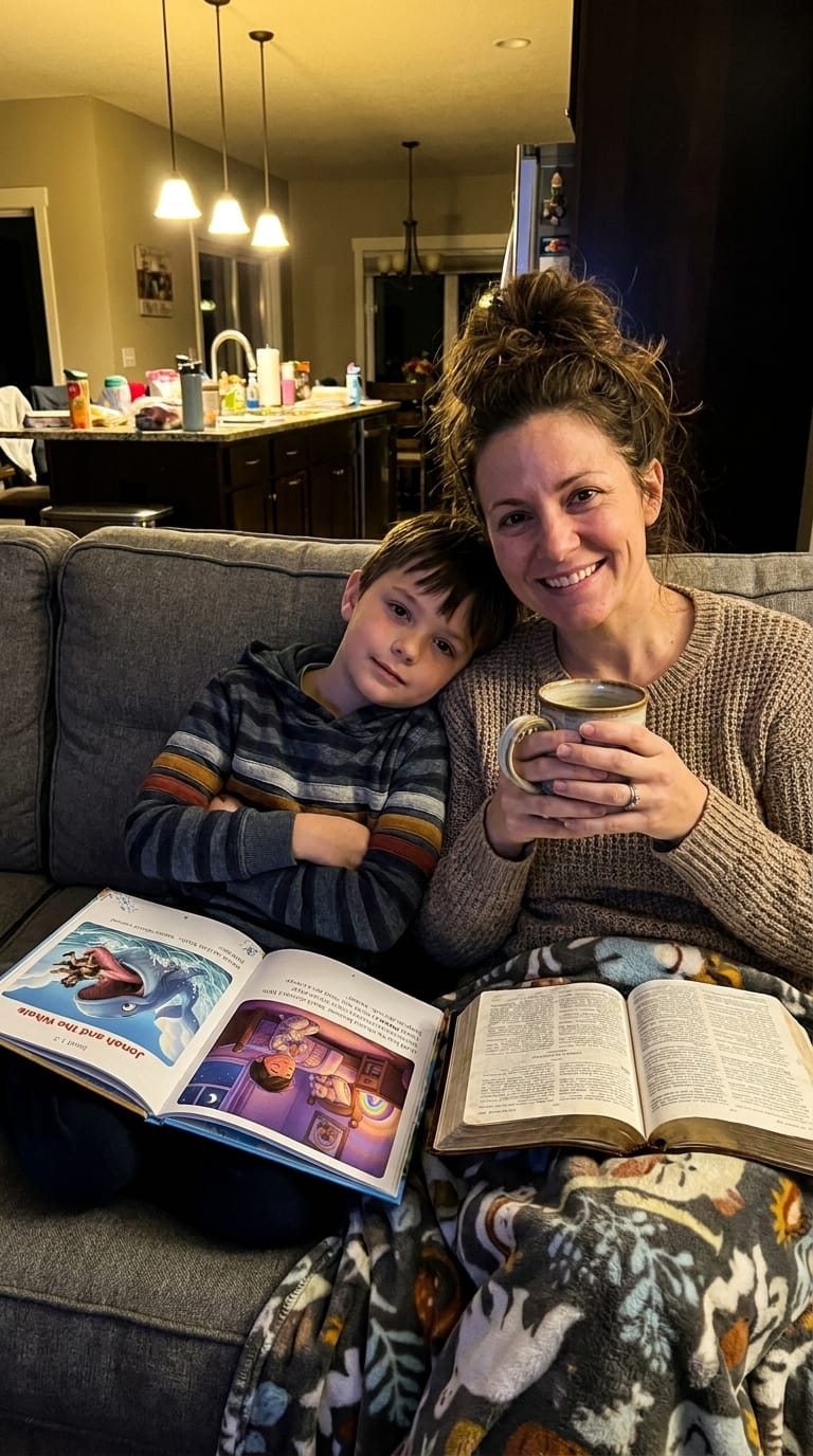 Customer photo review of Little Light Bible Story Books - Complete 4 Book Set (Free Coloring Pages + Bible Stickers)