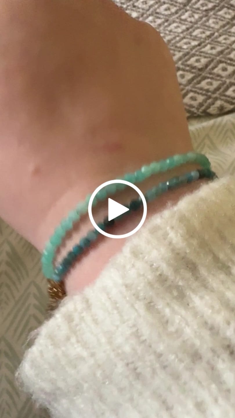 Customer video review of Harmony - Dainty Faceted Amazonite Bracelet