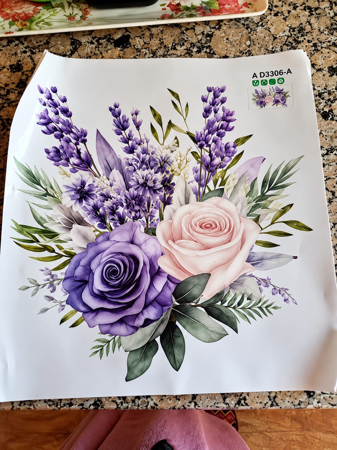 Customer photo review of Adhesivos Florales Decorativos para Inodoro