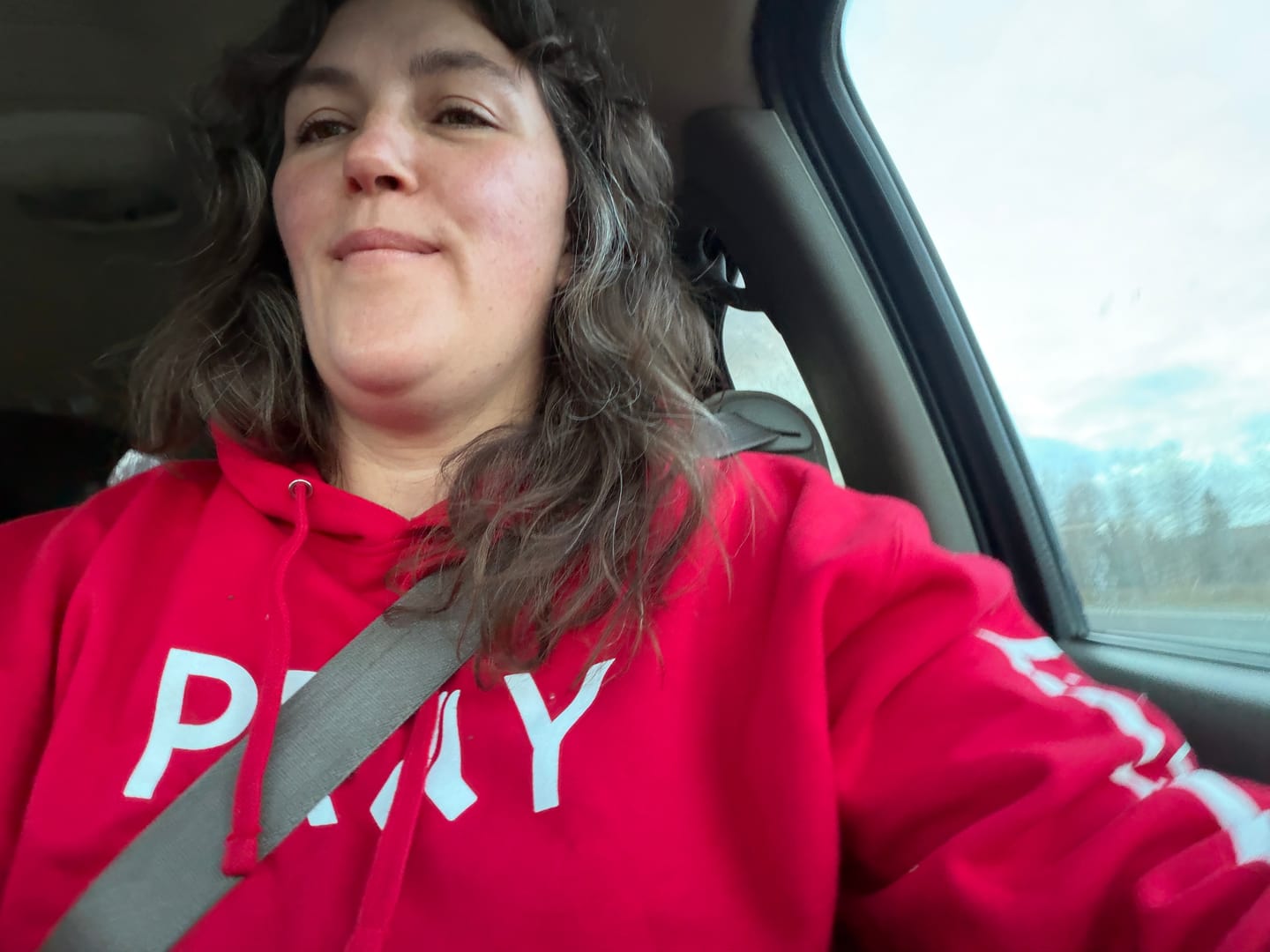 Customer photo review of If My People Pray Hoodie- Red