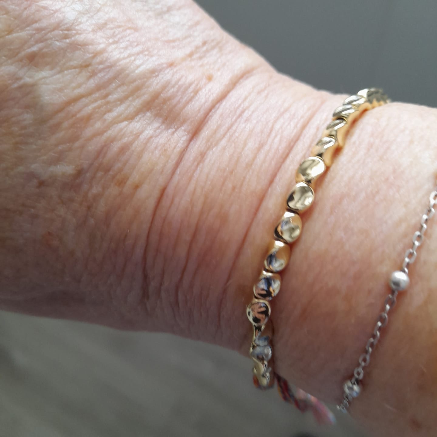 Customer photo review of Tibetan Copper Beads Bracelet